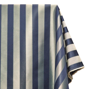 Extra Wide Striped Upholstery Jacquard Fabric SV571013 Navy Blue / Gold A1
