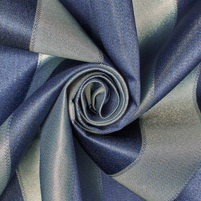 Extra Wide Striped Upholstery Jacquard Fabric SV571013 Navy Blue / Gold A2
