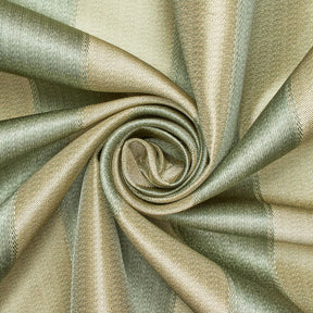 Extra Wide Striped Upholstery Jacquard Fabric SV574803 Sage Green / Gold A2