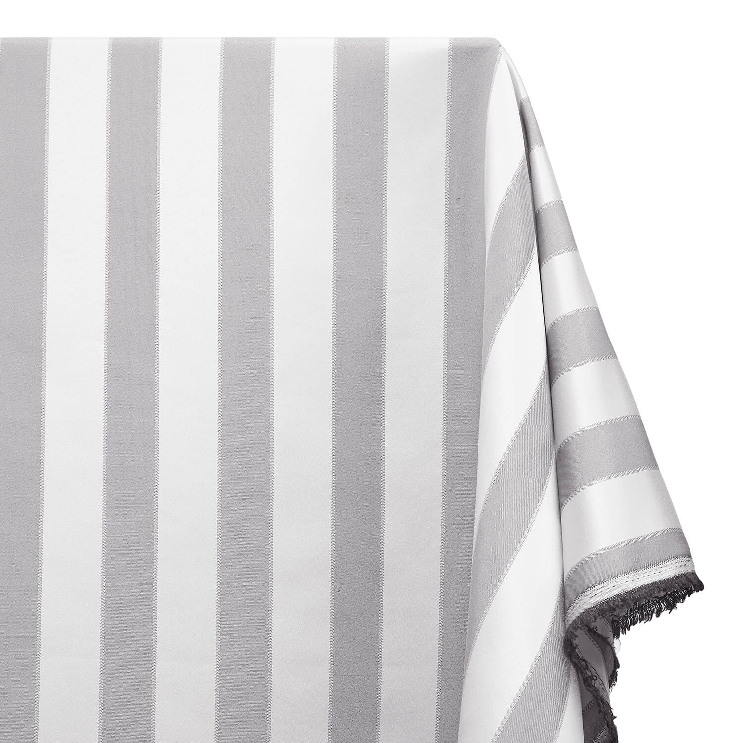 Extra Wide Striped Upholstery Jacquard Fabric SV571054 White Black Image A1