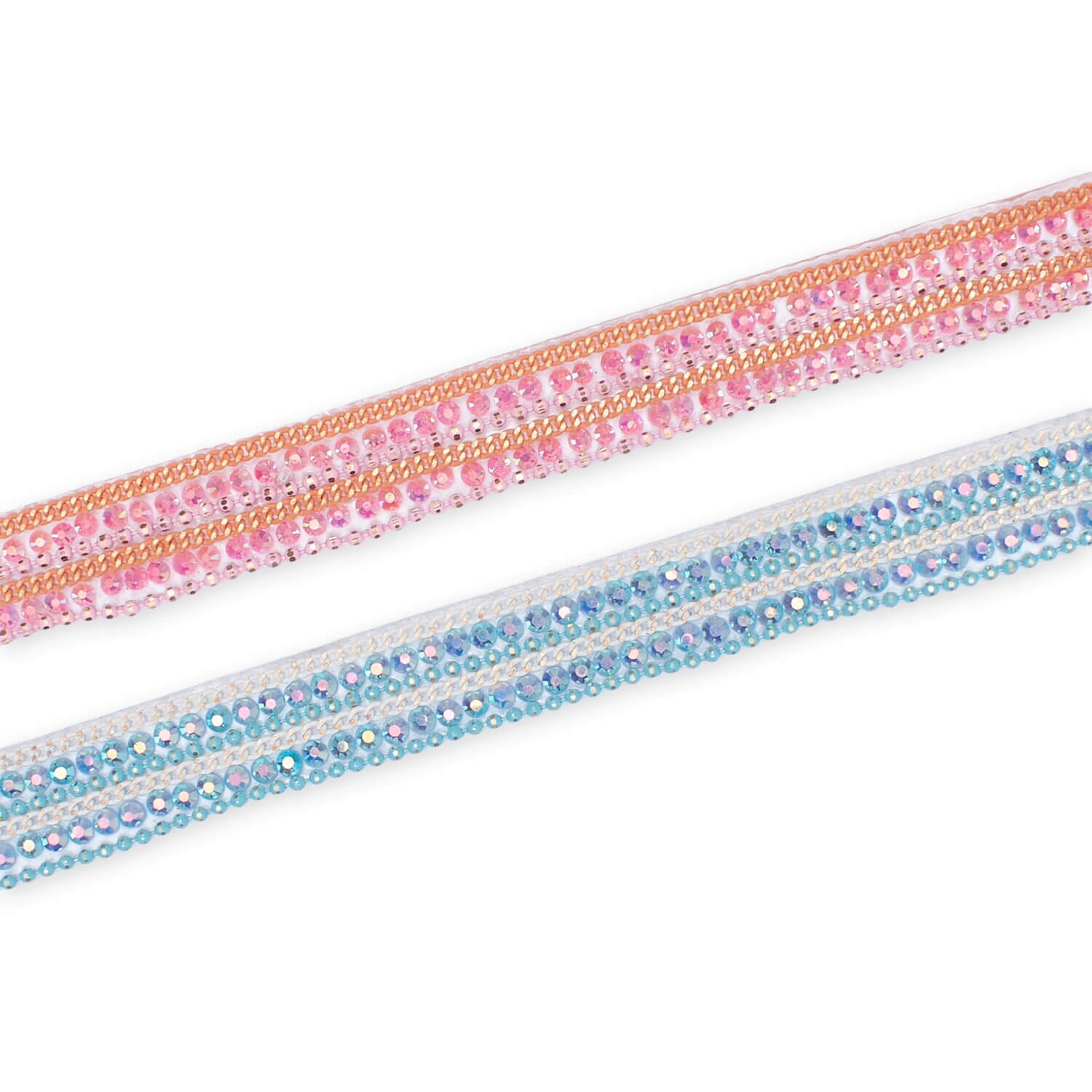 Multi Chain Diamond Resin Rhinestone Iron On Trim