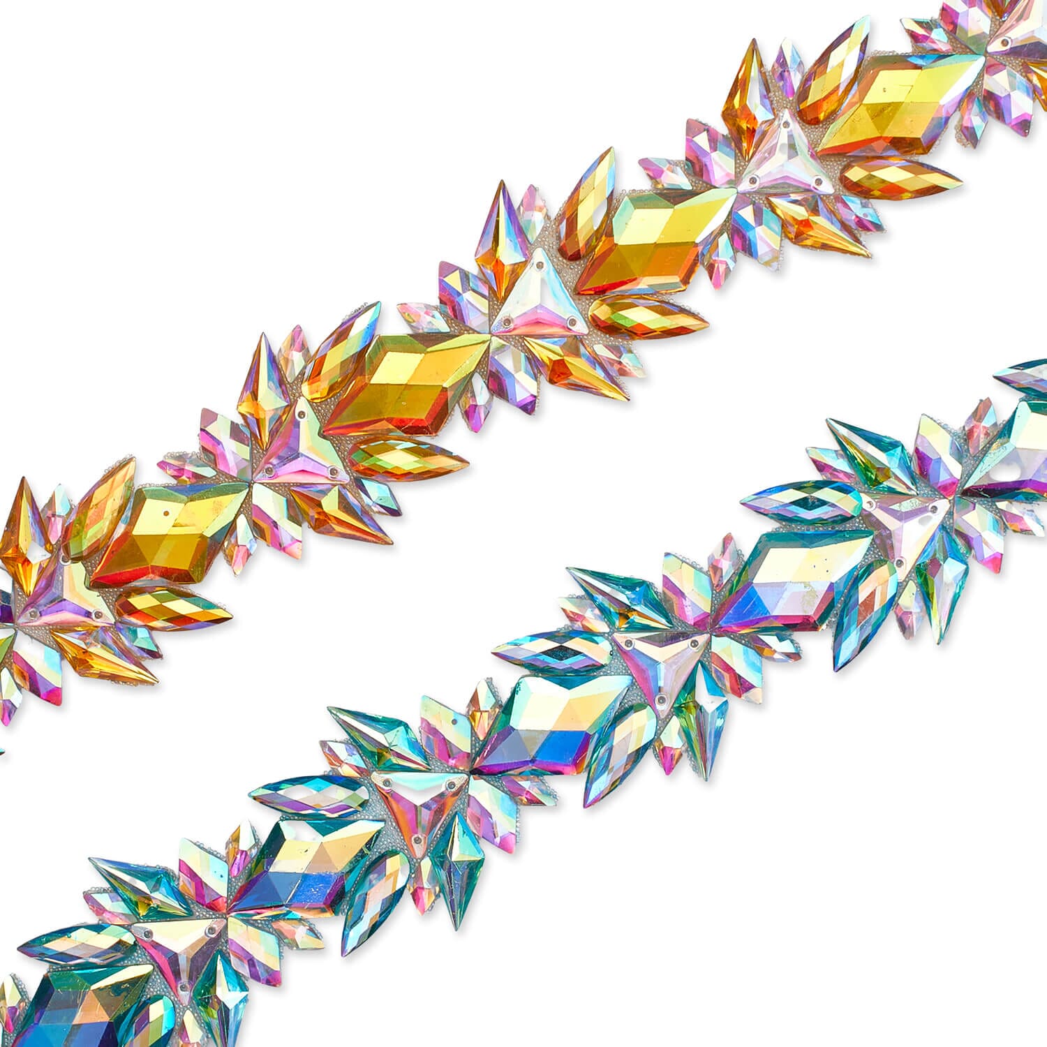 Icy Resin Rhinestone Iron On Trim | Fabric Wholesale Direct