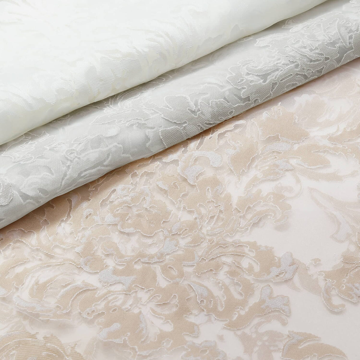 専用 hiand Flower Jacquard（white） Haiden Fabric | Shiny Floral Jacquard | Drapery & Curtain
