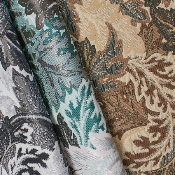 Leafy Extra Wide Metallic Upholstery Jacquard