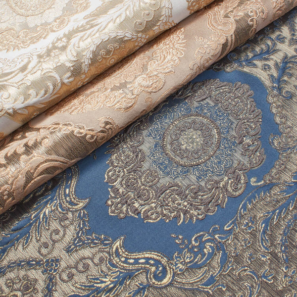 Versailles Extra Wide Two Tone Metallic Damask Jacquard