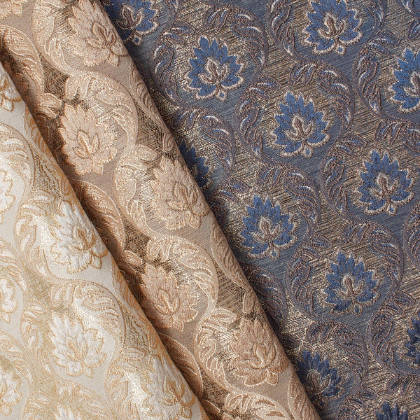 Medallion Extra Wide Metallic Damask Upholstery Jacquard