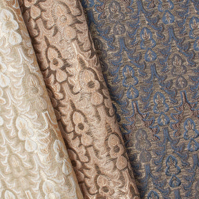 Arbor Bloom Extra Wide Metallic Damask Upholstery Jacquard