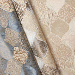 Ornamental Extra Wide Metallic Upholstery Jacquard