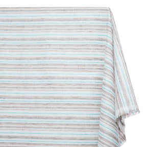 Multi Stripe Polyester Cotton Linen-Look