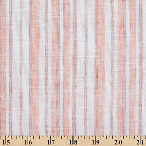 Multi Stripe Polyester Cotton Linen-Look