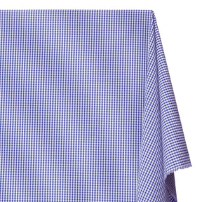 1/8 Inch Gingham Check Polyester Cotton Poplin Fabric SV582943 Imperial Blue / White Image A1