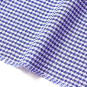 1/8 Inch Gingham Check Polyester Cotton Poplin Fabric SV582943 Imperial Blue / White Image A3