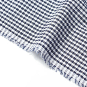 1/8 Inch Gingham Check Polyester Cotton Poplin Fabric SV582946 Navy Blue / White Image A3