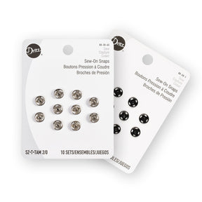Dritz® Size 2/0 (8mm) Sew-On Snaps - 10 Pack
