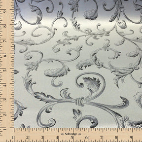 Extra Wide Vine Upholstery Jacquard Fabric SV571053 White Black Image A9