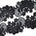Wild Flower Corded Sequin Embroidery On 4 Inch Scalloped Mesh Lace Trim Fabric SV582520 Black Image A4