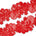 Wild Flower Corded Sequin Embroidery On 4 Inch Scalloped Mesh Lace Trim Fabric SV582521 Red Image A4