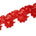 Leafy Floral Corded Sequin Embroidery On 4 Inch Scalloped Mesh Lace Trim Fabric SV582526 Red Image A3