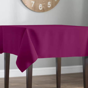 Polyester Poplin Rectangular Table Cloth Covers (60 Inch) Magenta Image 2