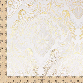 Floral Metallic Brocade Fabric SV578211 White / Gold Image A9