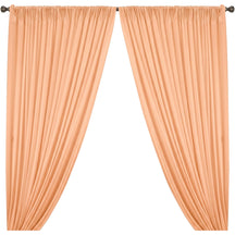 Polyester Poplin Rod Pocket Curtains (60 Inch) Peach Image 1