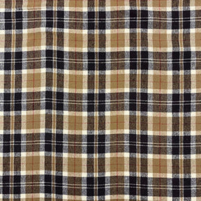 Benjamin Tartan Plaid Yarn Dyed Brushed Cotton Flannel Fabric SV577236 Brown Beige A1