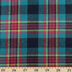 Plaid Cotton Flannel Teal Fabric SV575316 3