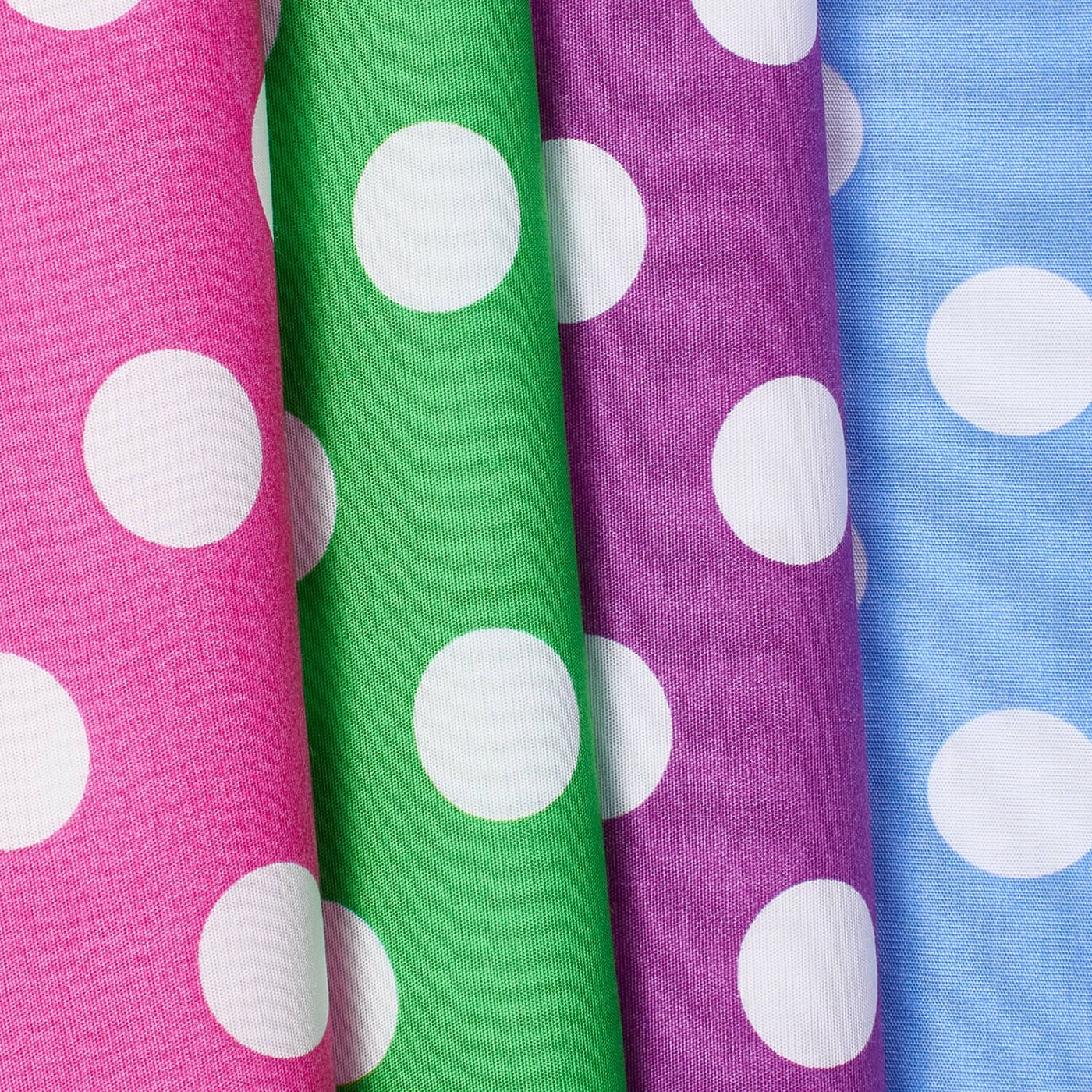 Large Polka Dot Cotton Poplin Fabric 58 60 Inch Group