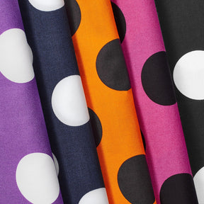 Extra Large Polka Dot Cotton Poplin Fabric 58 60 Inch Group