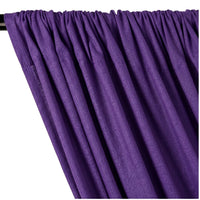 Yorkshire Natural Linen Rod Pocket Curtains Purple Image 2