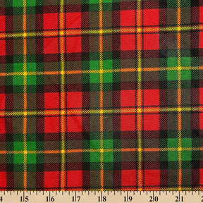 Tartan Plaid Yarn Dyed Brushed Cotton Flannel Design Gr Fabric SV576635 Red Green A9