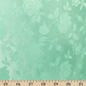 Rose Jacquard Satin Fabric Image SV579536 Mint A9 