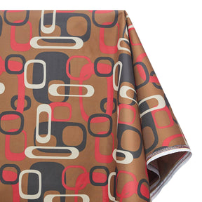 Ottertex Waterproof Canvas Retro Print Fabric Brown SV570295 A1