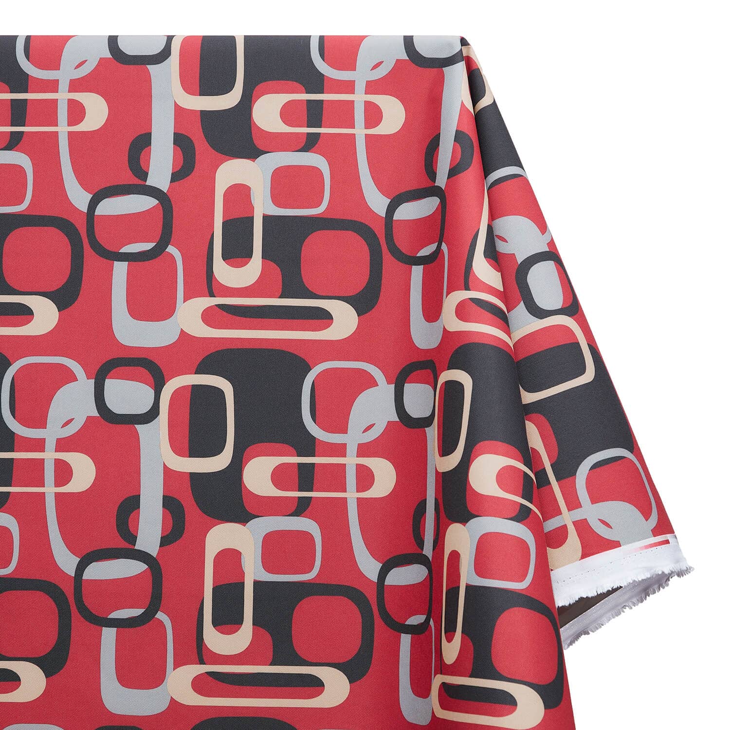 Ottertex Waterproof Canvas Retro Print Fabric SV570297 Red Image A1