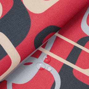 Ottertex Waterproof Canvas Retro Print Fabric Red SV570297 A3