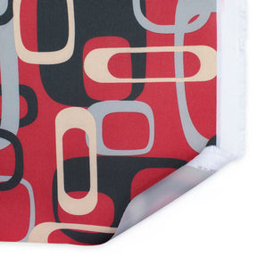 Ottertex Waterproof Canvas Retro Print Fabric Red SV570297 A5