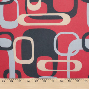 Ottertex Waterproof Canvas Retro Print Fabric Red SV570297 A9