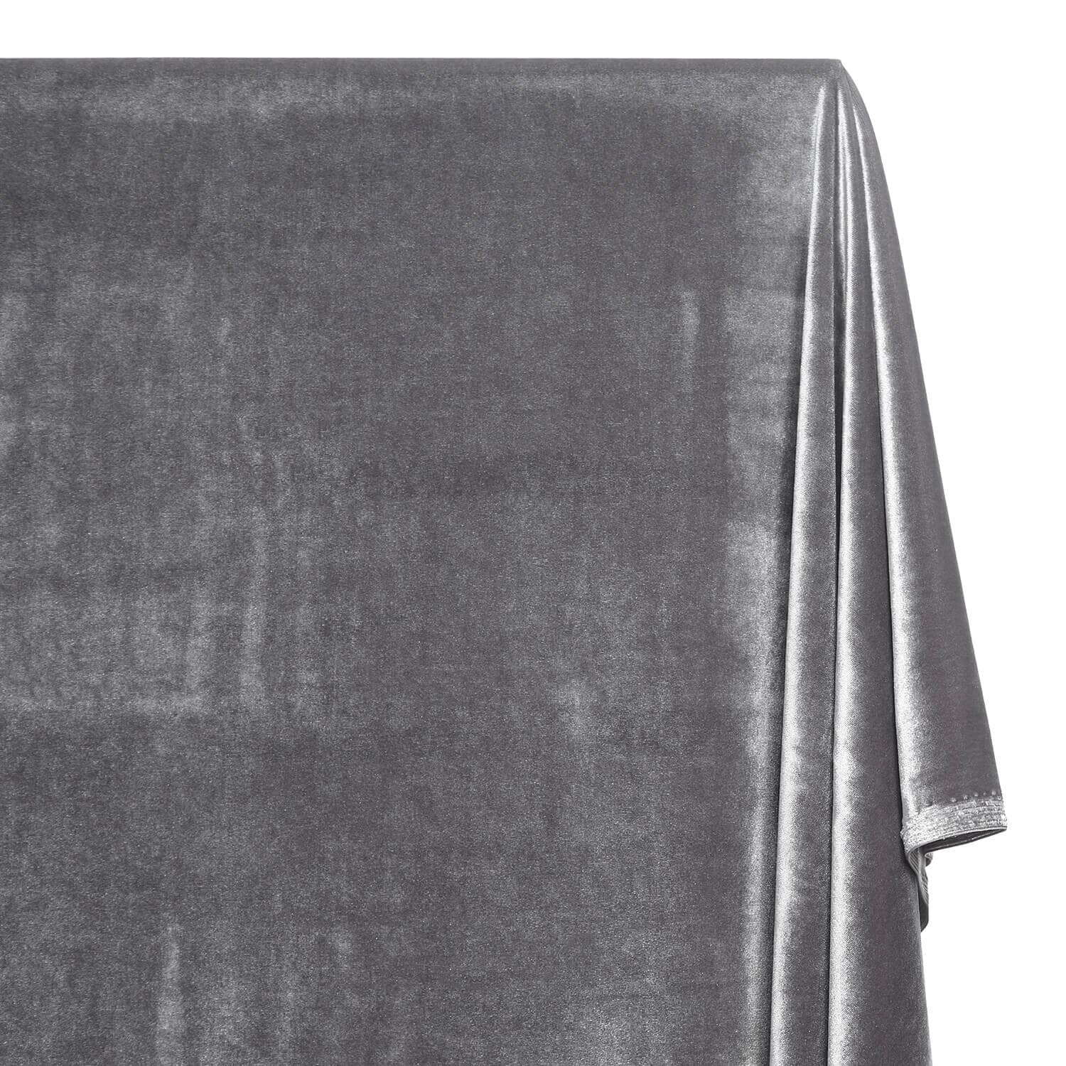 Stretch Velvet Fabric SV571485 Silver Image A1