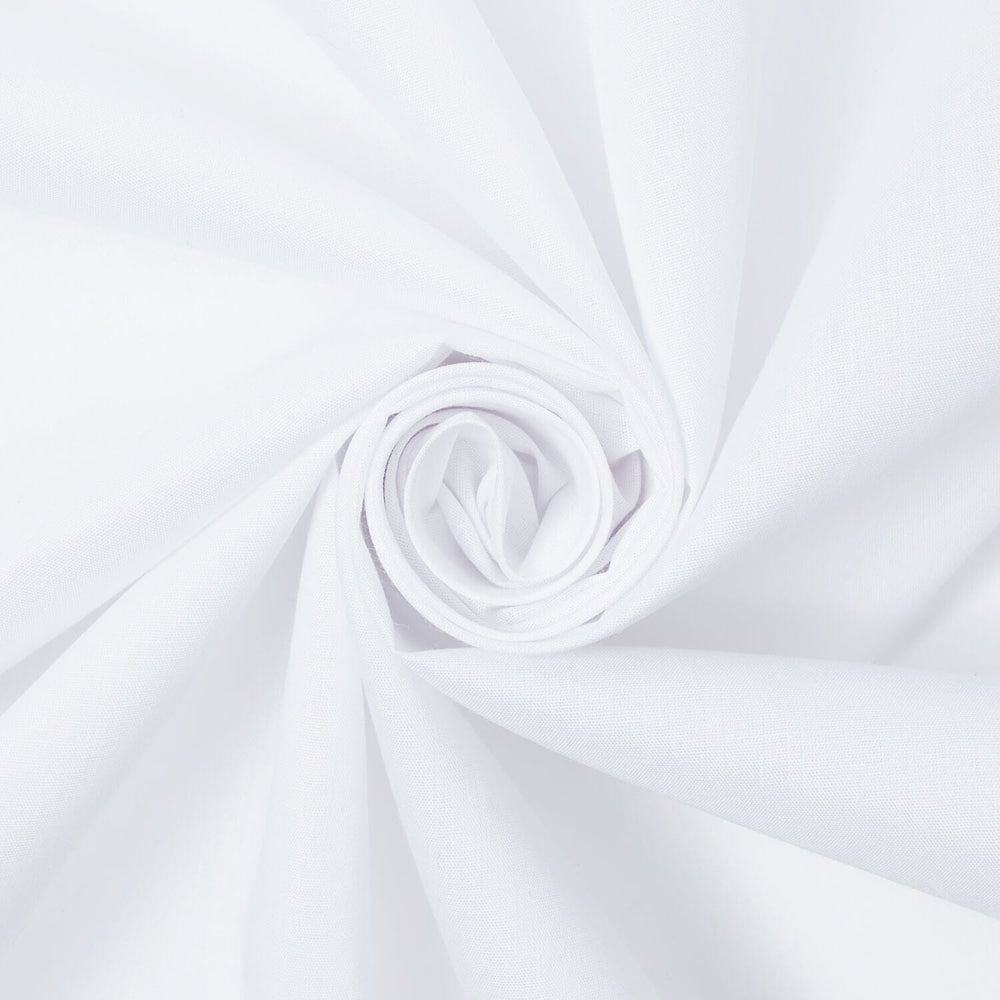 Cotton Polyester Broadcloth Fabric 45 Inches White