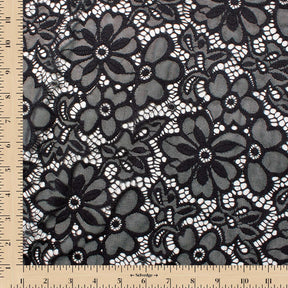 Florence Stretch Lace Fabric SV573515 Black Image A9