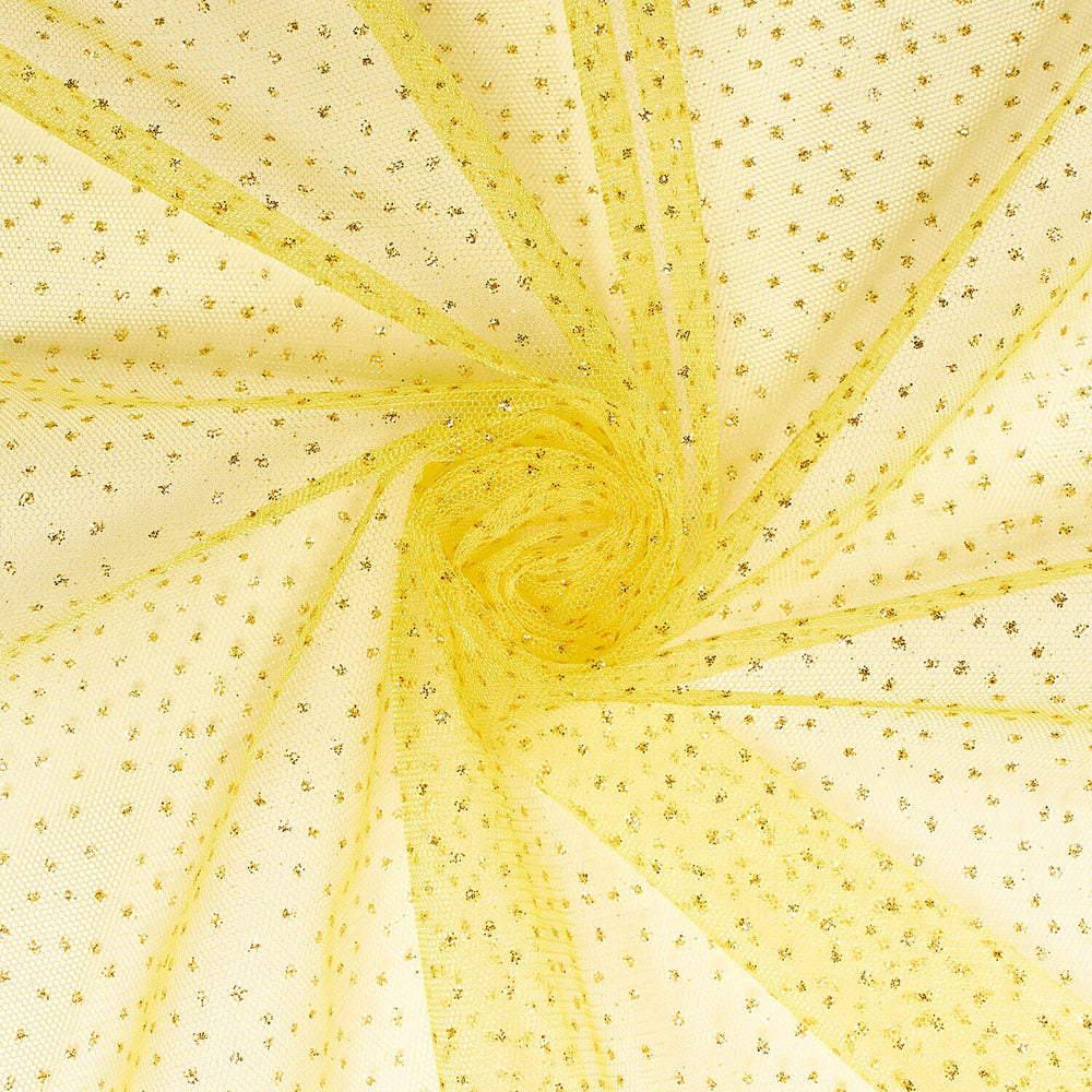 Sparkle Glitter Tulle Fabric - Yellow / Yard Many Colors Available Sparkle Glitter Tulle Fabric - Yellow / Yard Many Colors Available