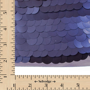 Paillette Circle Sequins On Mesh Fabric SV576551 Navy Blue Image A9
