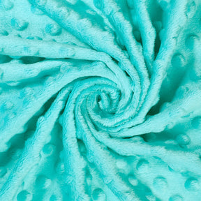 Polka Dot Minky Fabric By The Yard Turquoise