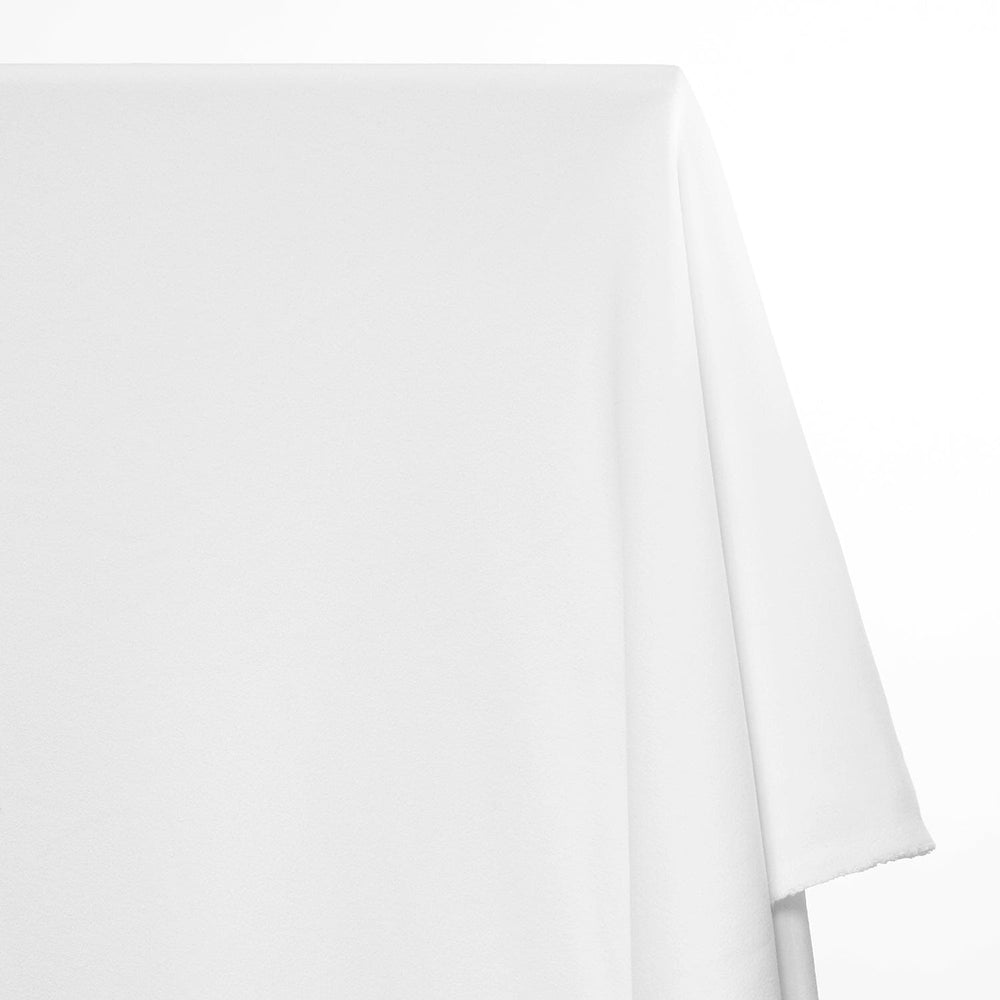 Polyester Spandex Fabric  Double Sided Stretch Fleece - Ivory
