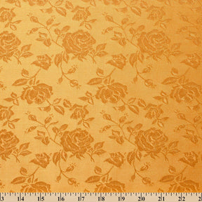 Rose Jacquard Satin Fabric Image SV578455 Gold A9 
