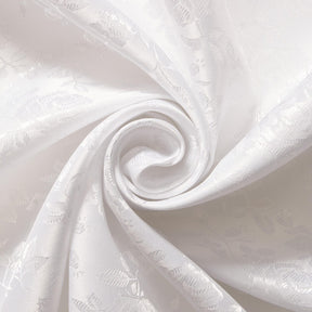 Rose Jacquard Satin Fabric Image SV578458 White A2 