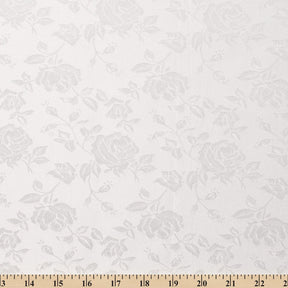 Rose Jacquard Satin Fabric Image SV578458 White A9 