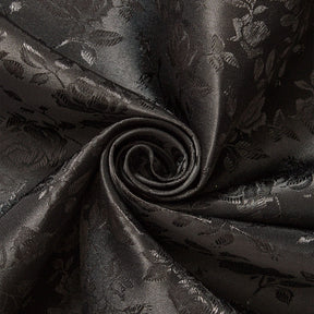 Rose Jacquard Satin Fabric Image SV578459 Black A2
