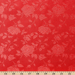 Rose Jacquard Satin Fabric Image SV578461 Red A9 