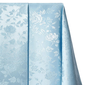 Rose Jacquard Satin Fabric Image SV578465 Light Blue A1 